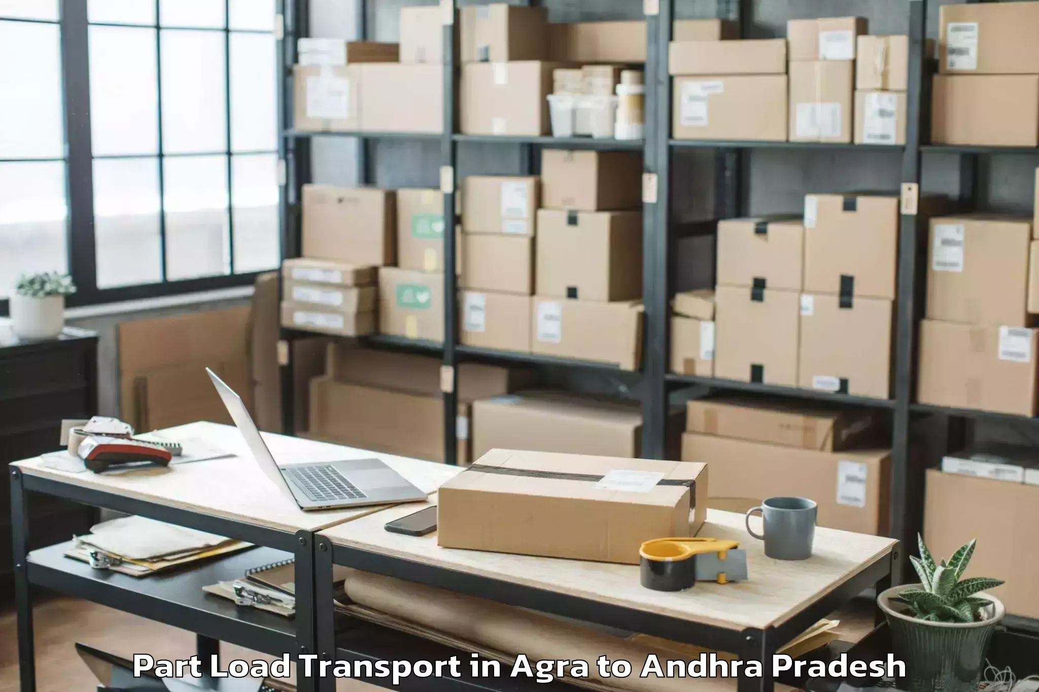 Top Agra to Maddipadu Part Load Transport Available